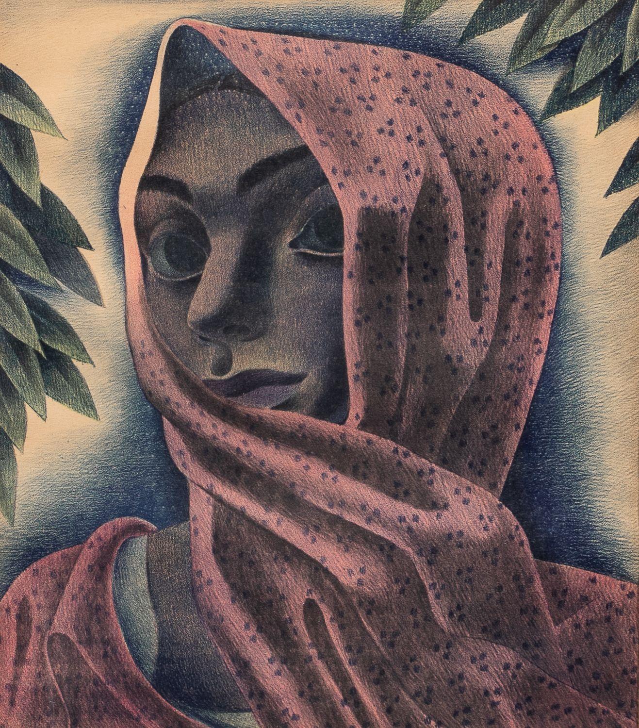 Emilo Amero - Mujer con rebozo (Woman with rebozo)