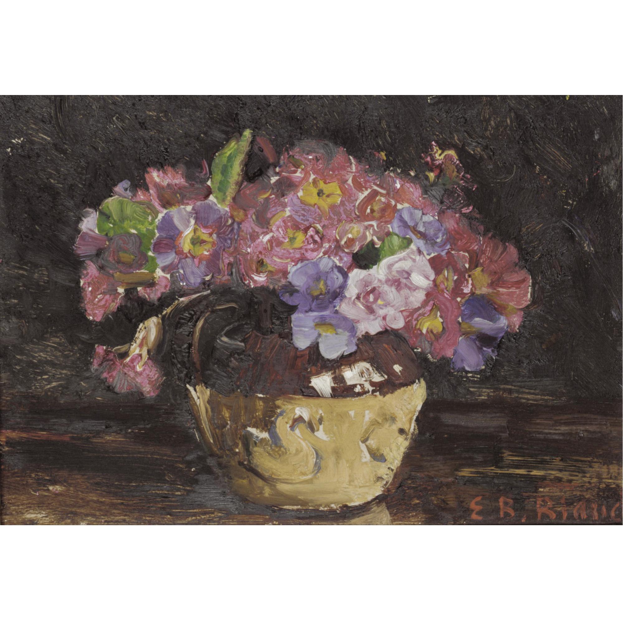 Emily Beatrice Bland - A Vase Of Polyanthus