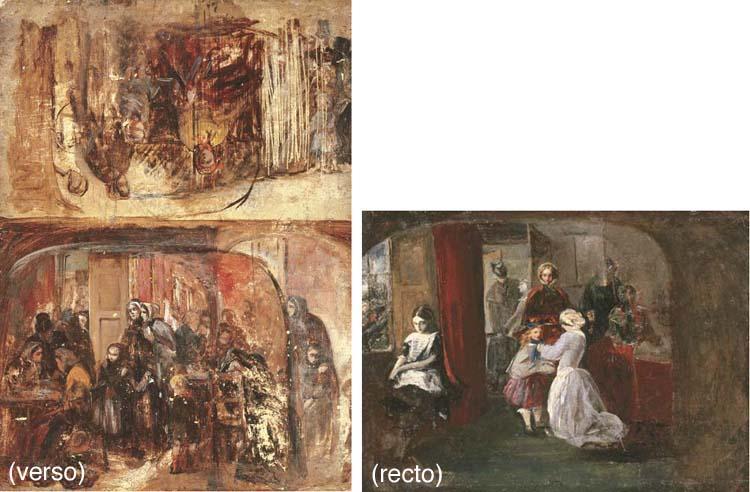 Emily Mary Osborn - Going Home, a study for \'Home Thoughts\' (recto); and two studies (verso)