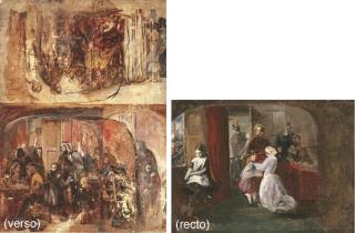 Emily Mary Osborn - Going Home, a study for \'Home Thoughts\' (recto); and two studies (verso)