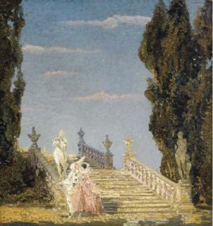 Emma Ciardi - Pierrot Et Colombine Dans Un Parc