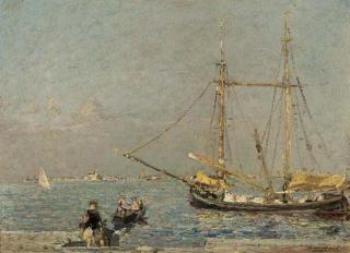 Emma Ciardi - The Istrian marble ship, Venice
