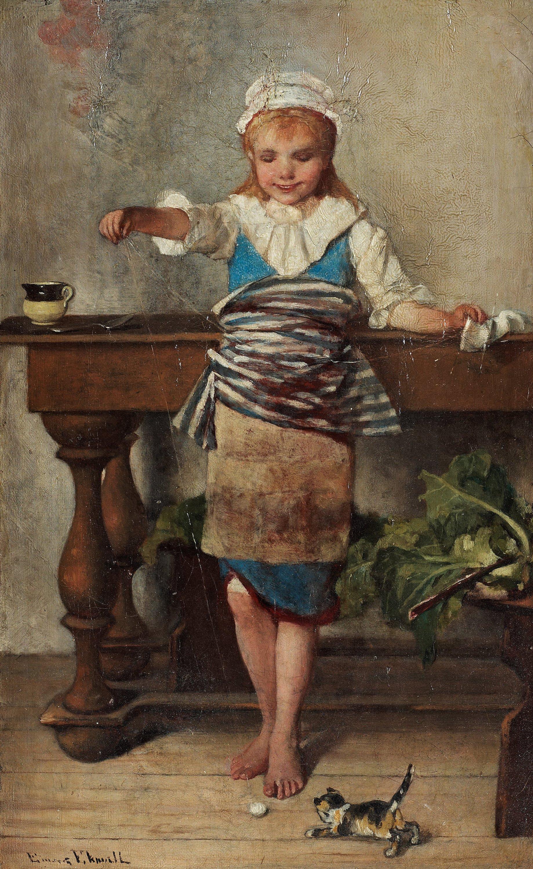 Emma Ekwall - Girl with kitten