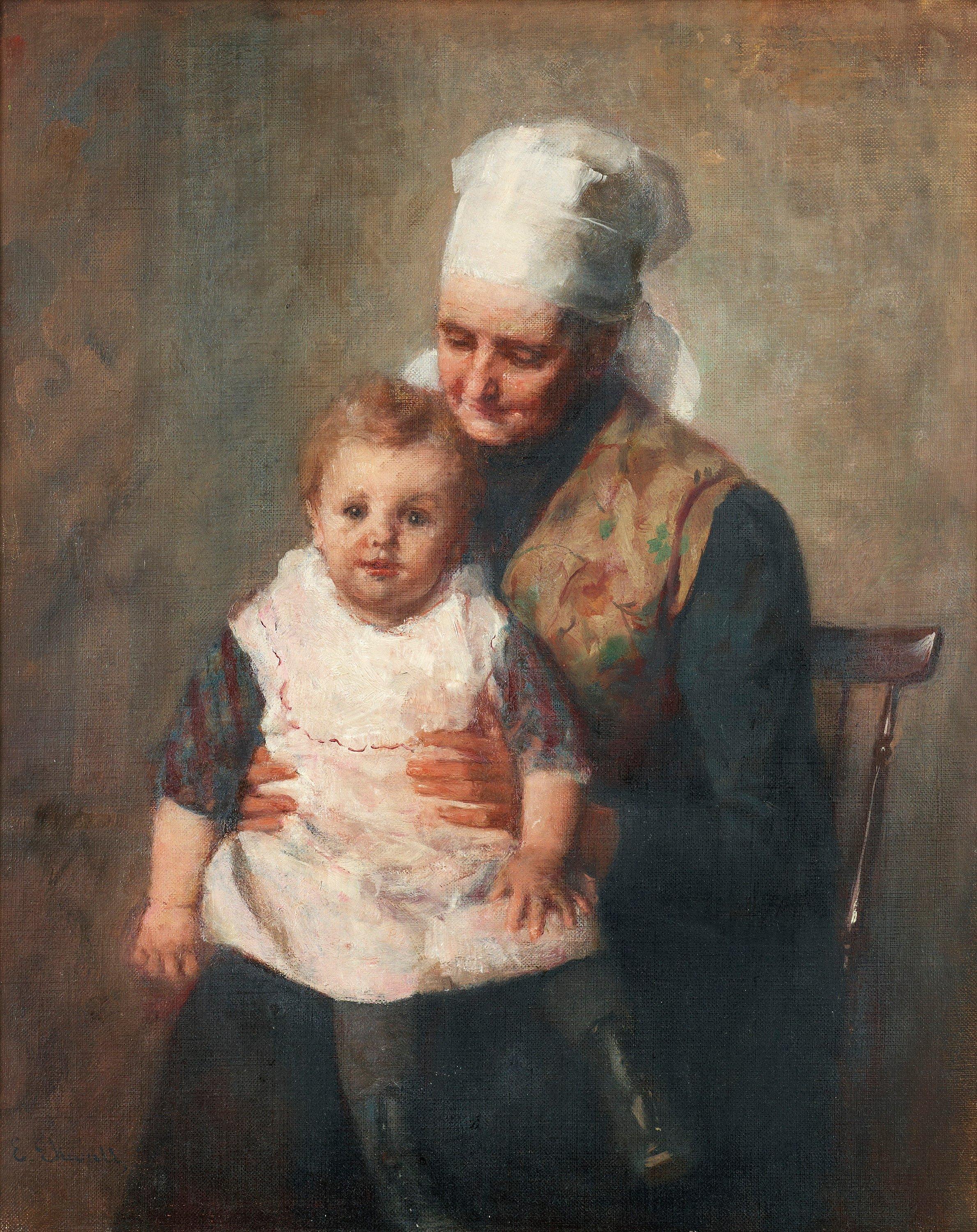 Emma Ekwall - In grandmother\'s lap
