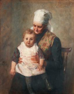 Emma Ekwall - In grandmother\'s lap