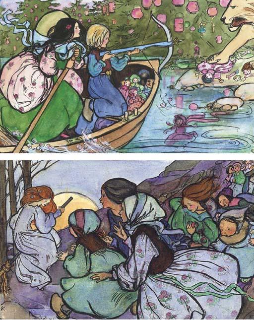 Emma Florence Harrison - Front cover design and illustrations for The Rhyme of a Run (two illustrated)