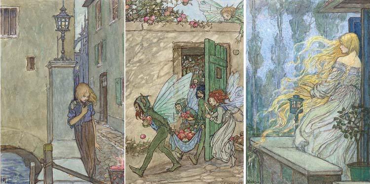Emma Florence Harrison - Illustrations for Elfin Song (three illustrated)