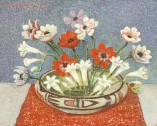 Emma Fordyce MacRae - Anemonies and Freesia