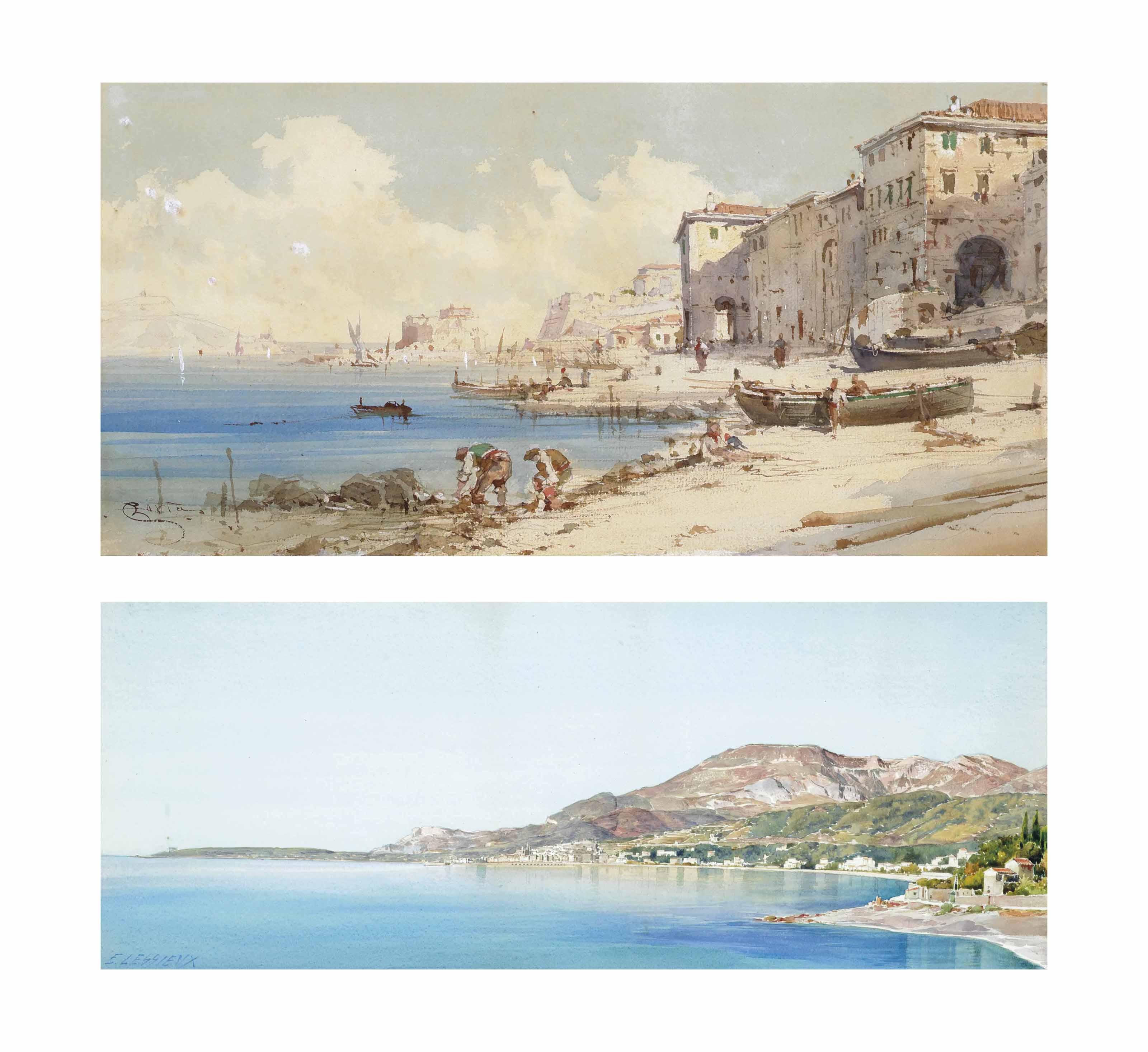 Emmanuel Costa - Fisherfolk On The Shore, Villefranche-Sur-Mer