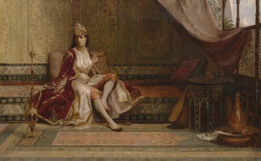 Emmanuel de Dieundonné - A Turkish Beauty With A Narguilé