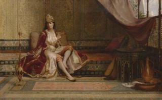 Emmanuel de Dieundonné - A Turkish Beauty With A Narguilé