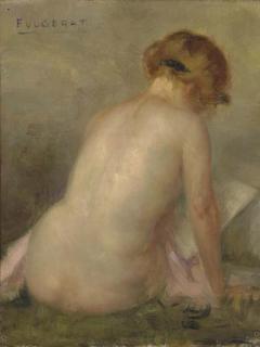 Emmanuel Fougerat - Seated nude figure