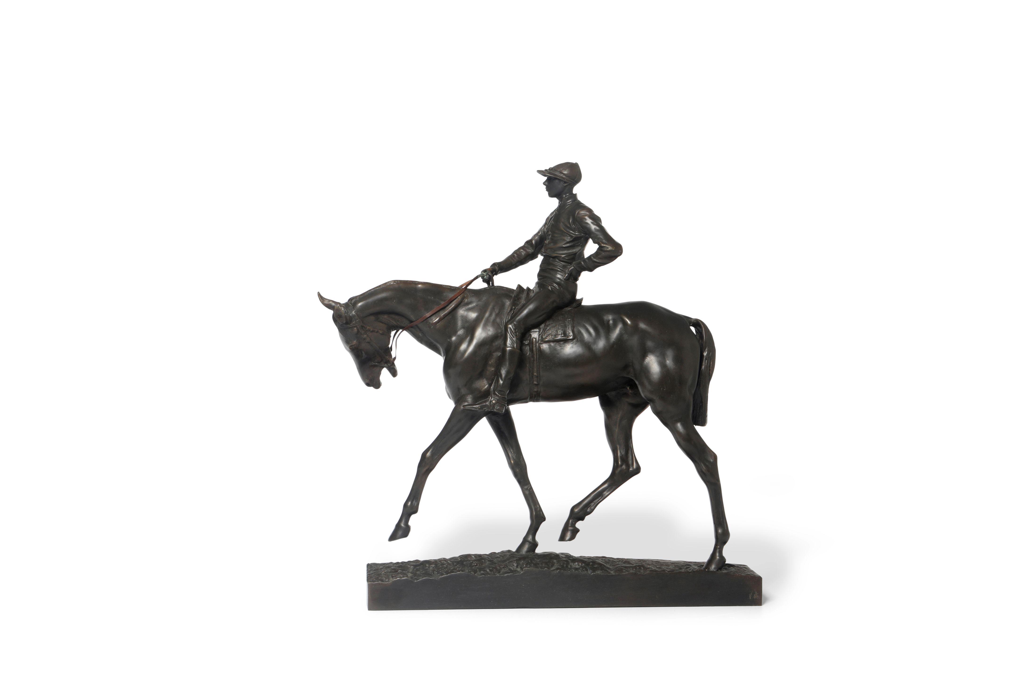 Emmanuel Frémiet - A racehorse and jockey