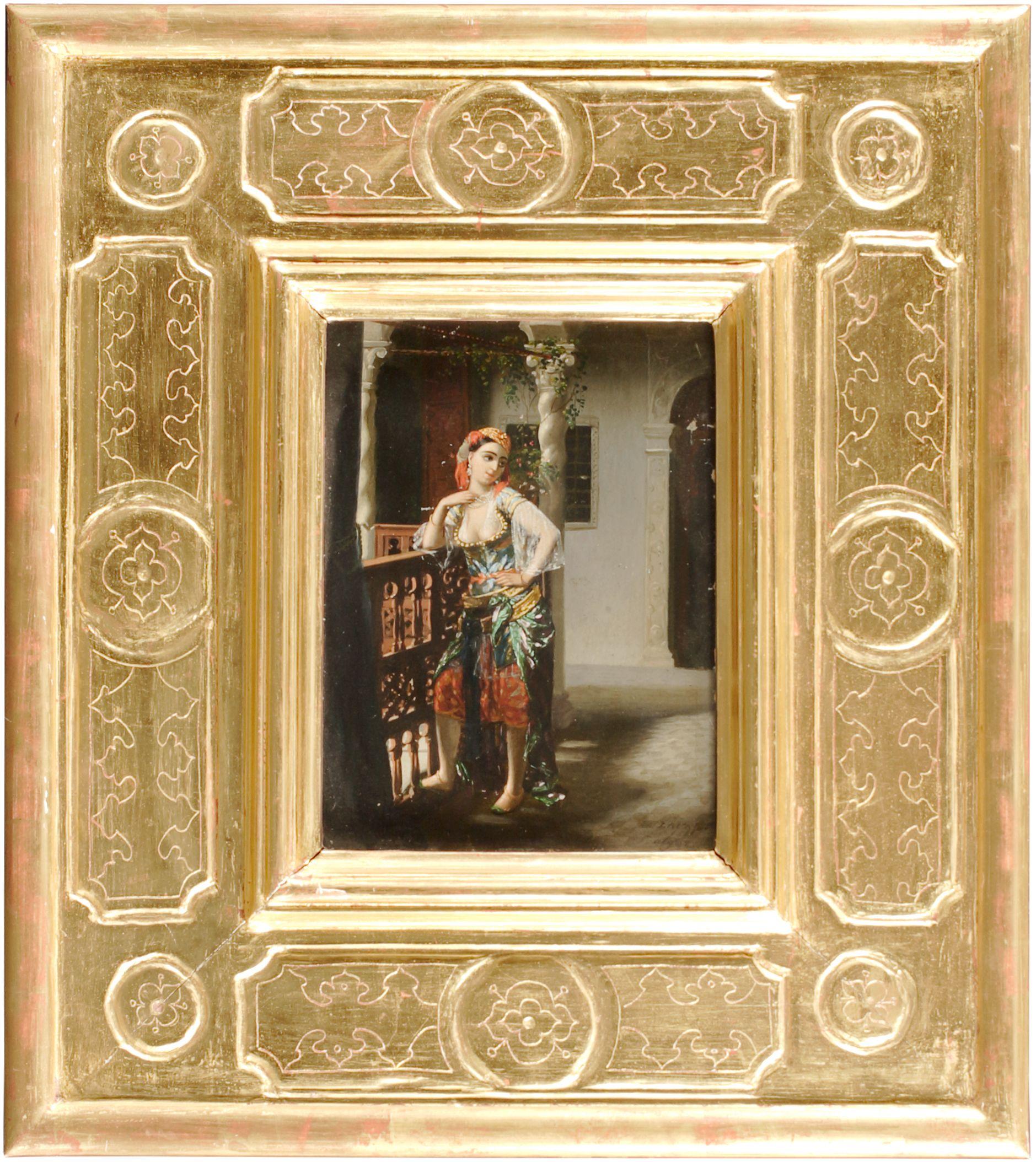 Emmanuel Joseph Lauret - An Algerian beauty on a balcony