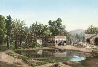 Emmanuel Joseph Lauret - Arabs at an oasis