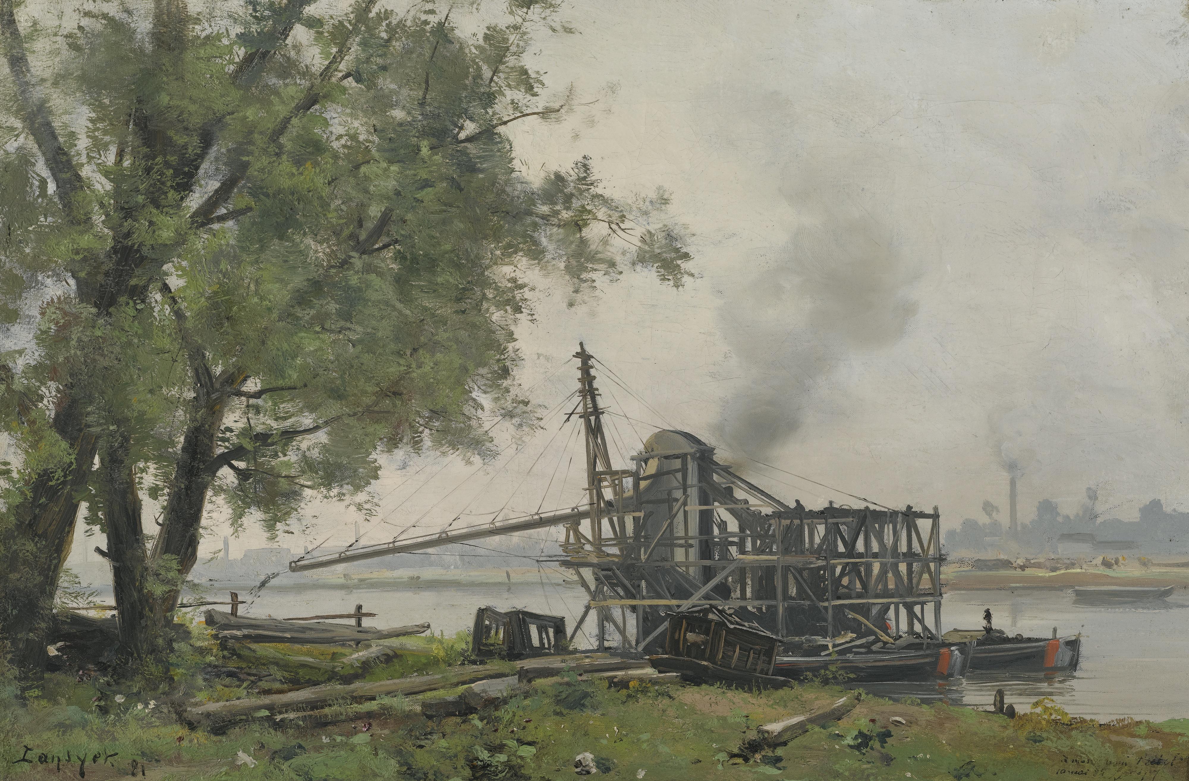 Emmanuel Lansyer - The Seine At Rouen