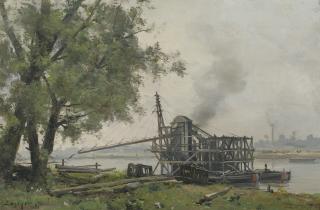 Emmanuel Lansyer - The Seine At Rouen