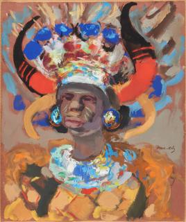 Emmanuel Mané-Katz - Portrait Of A South African Rickshaw Boy