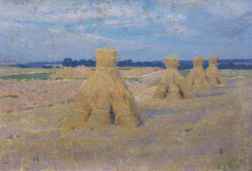 Emmanuel Phillips Fox - Wheat Stacks, Giverny