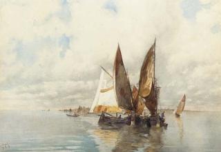 Emmanuele Brugnoli - Fishing boats at sea