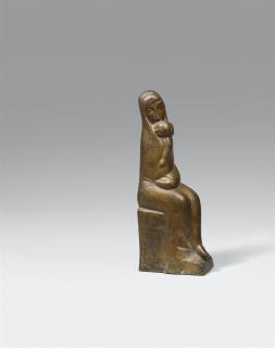 Emy Roeder - Geschwister. Sitzendes Mädchen mit Kleinkind