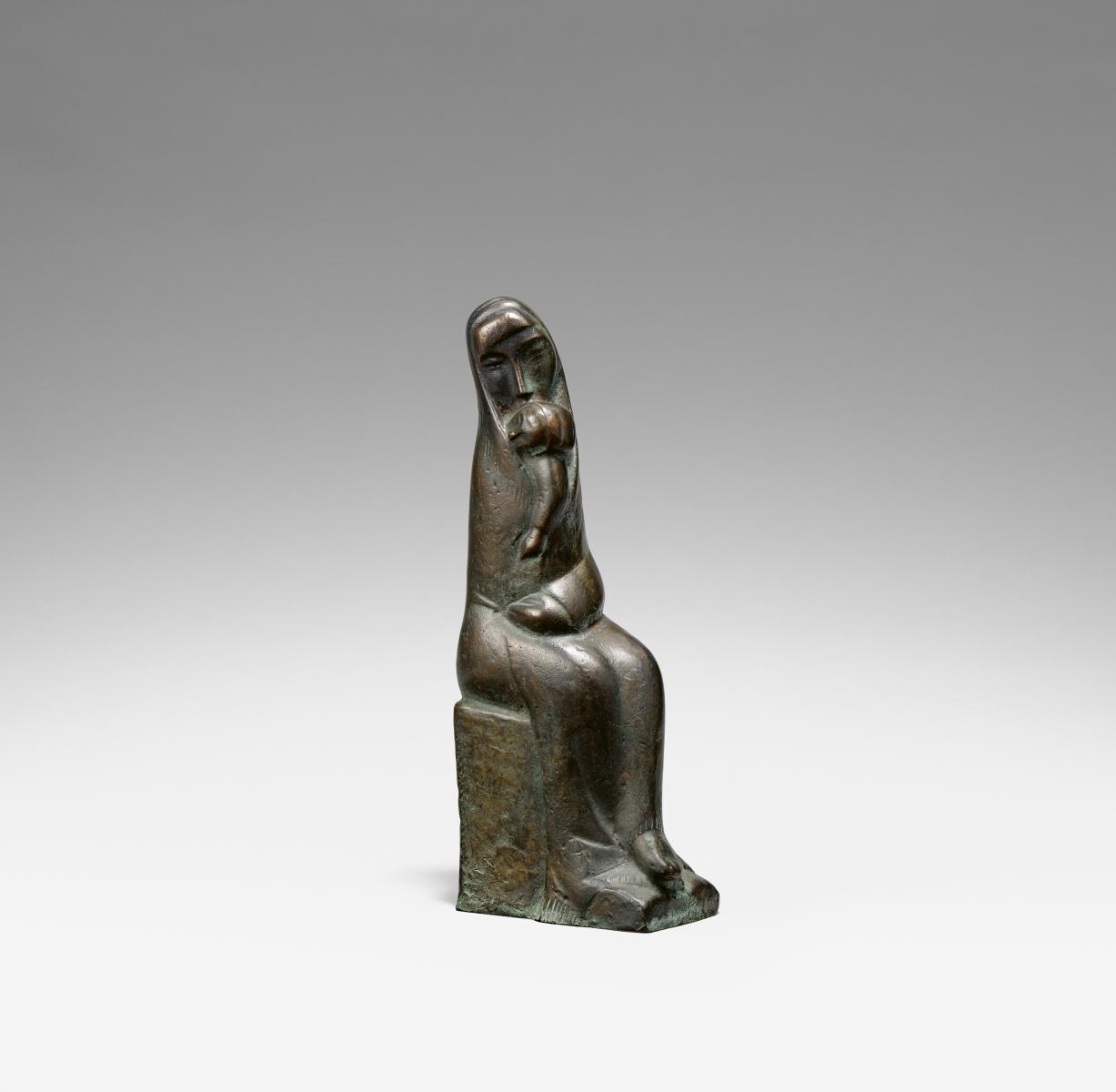 Emy Roeder - Geschwister - Sitzendes Mädchen mit Kleinkind