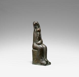 Emy Roeder - Geschwister - Sitzendes Mädchen mit Kleinkind