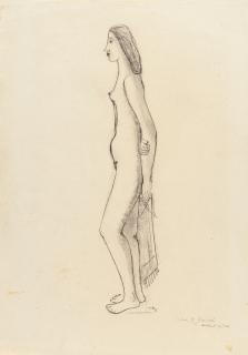 Emy Roeder - Stehende im Profil