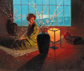 Endre Komáromi-Kacz - Enchanted by lamplight