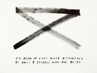 Endre Tót - I\'m glad if I can make a painting by only 3 strokes with the brush