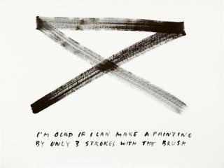 Endre Tót - I\'m glad if I can make a painting by only 3 strokes with the brush