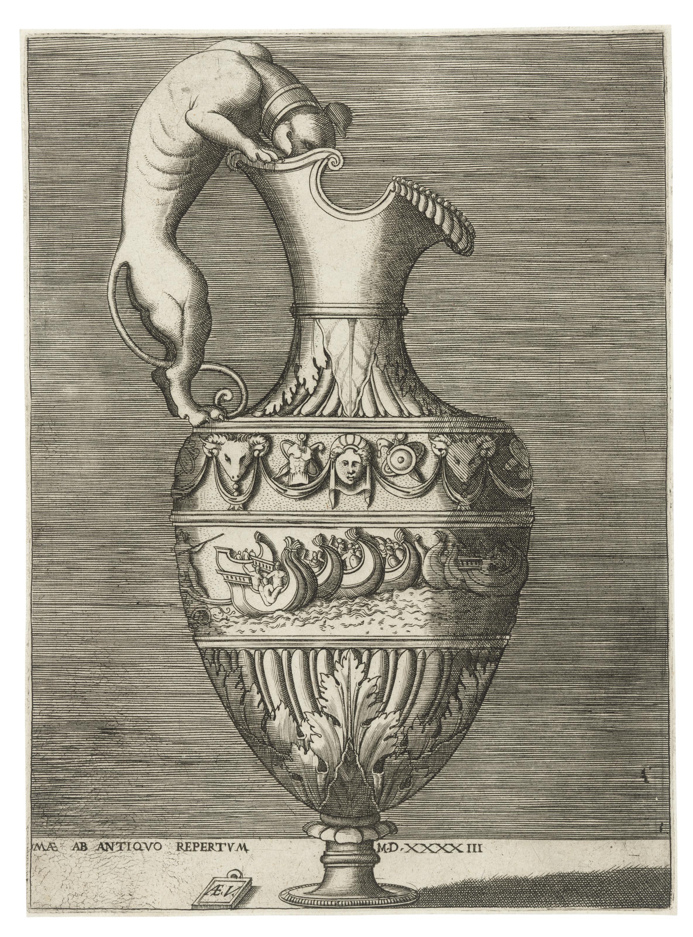 Enea Vico - Ewer with a Handle fashioned as a Dog