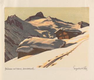 Engelbert Lap - 2 Bll.: „Grüblalm und Olperer“ – „Herbstlandschaft“.