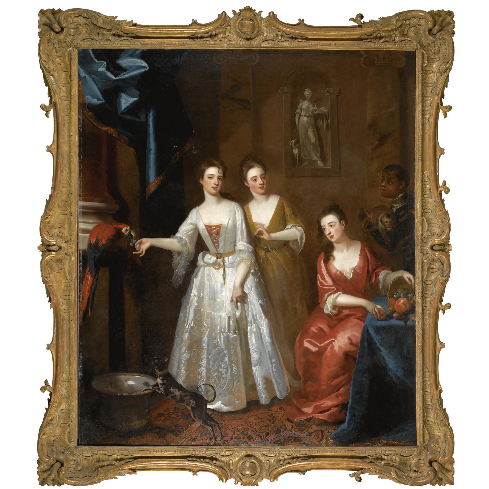 Enoch Seeman - Portrait Of Three Ladies Of The Bisset Family