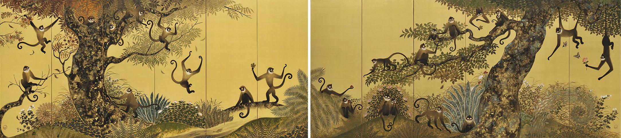 Enoki Toshiyuki - Joyful monkey; & Playful Monkey
