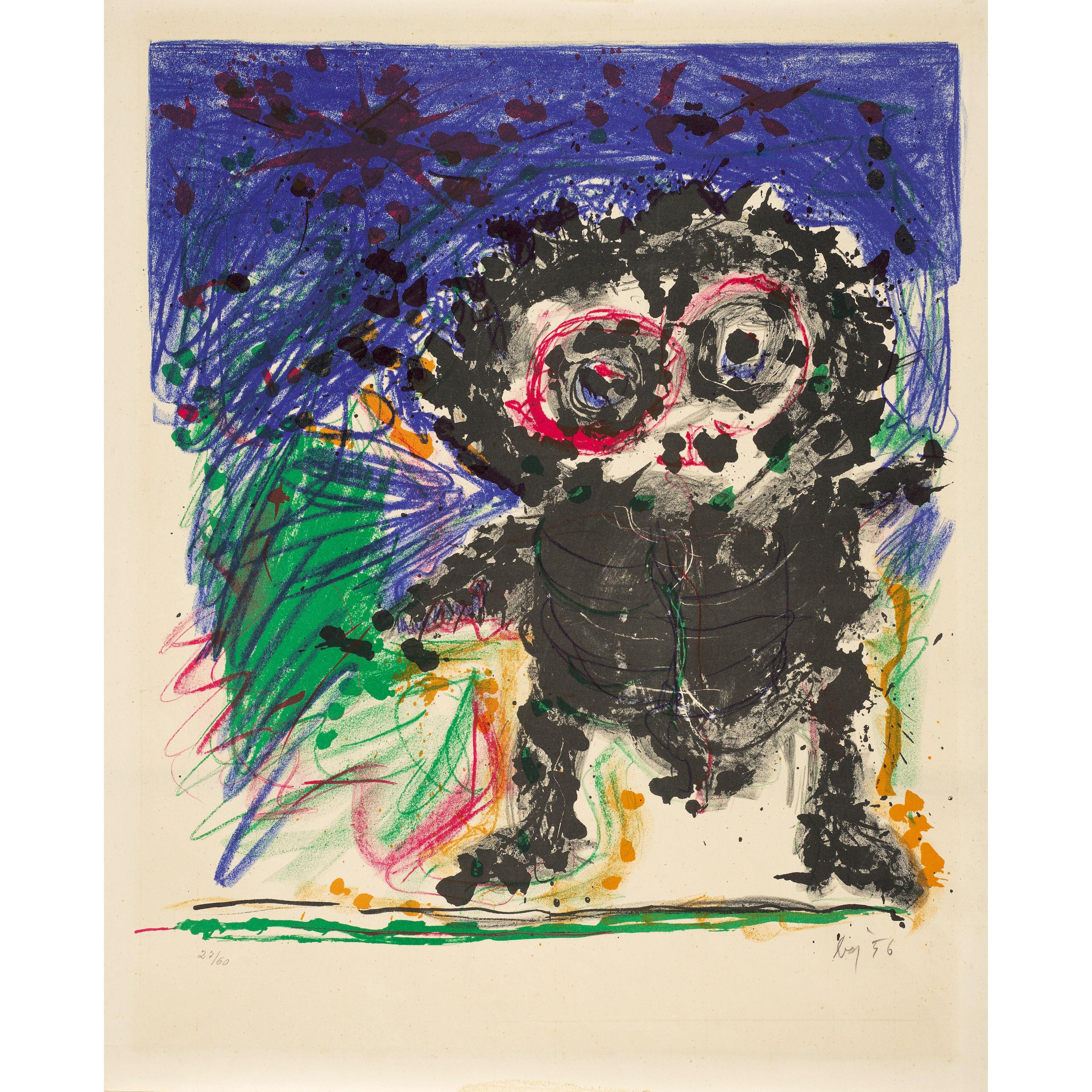 Enrico Baj - Due animali (Two Animals); Il piccolo figlio dell\'Hububu (The Little Son of Hububu) (2 works)