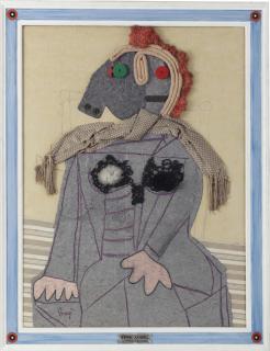 Enrico Baj - Femme Assise