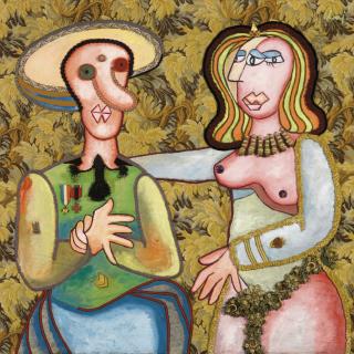 Enrico Baj - I coniugi Arnolfini (La coppia)