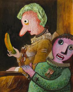 Enrico Baj - Jeune fille lisant