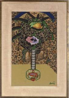 Enrico Baj - Profile With Orange