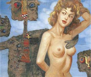 Enrico Baj - Vieni qua biondina