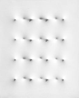 Enrico Castellani - Senza Titolo (Superficie Bianca)