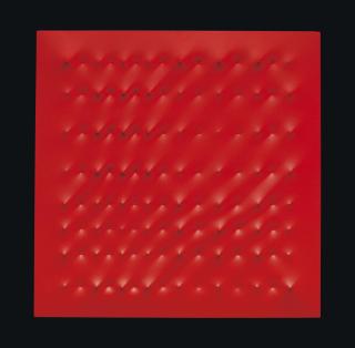 Enrico Castellani - Superficie rossa