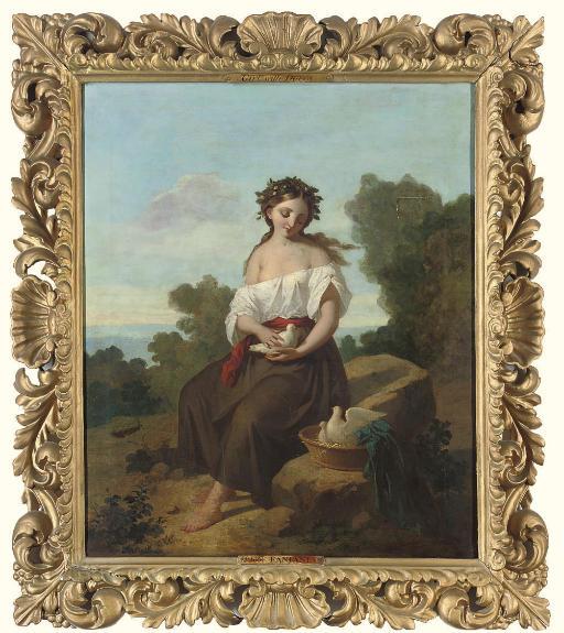 Enrico Fanfani - A maiden with doves