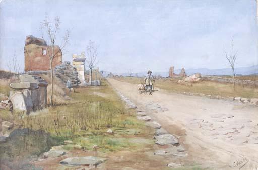 Enrico Nardi - Roma, Sulla Via Appia Antica