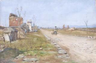 Enrico Nardi - Roma, Sulla Via Appia Antica