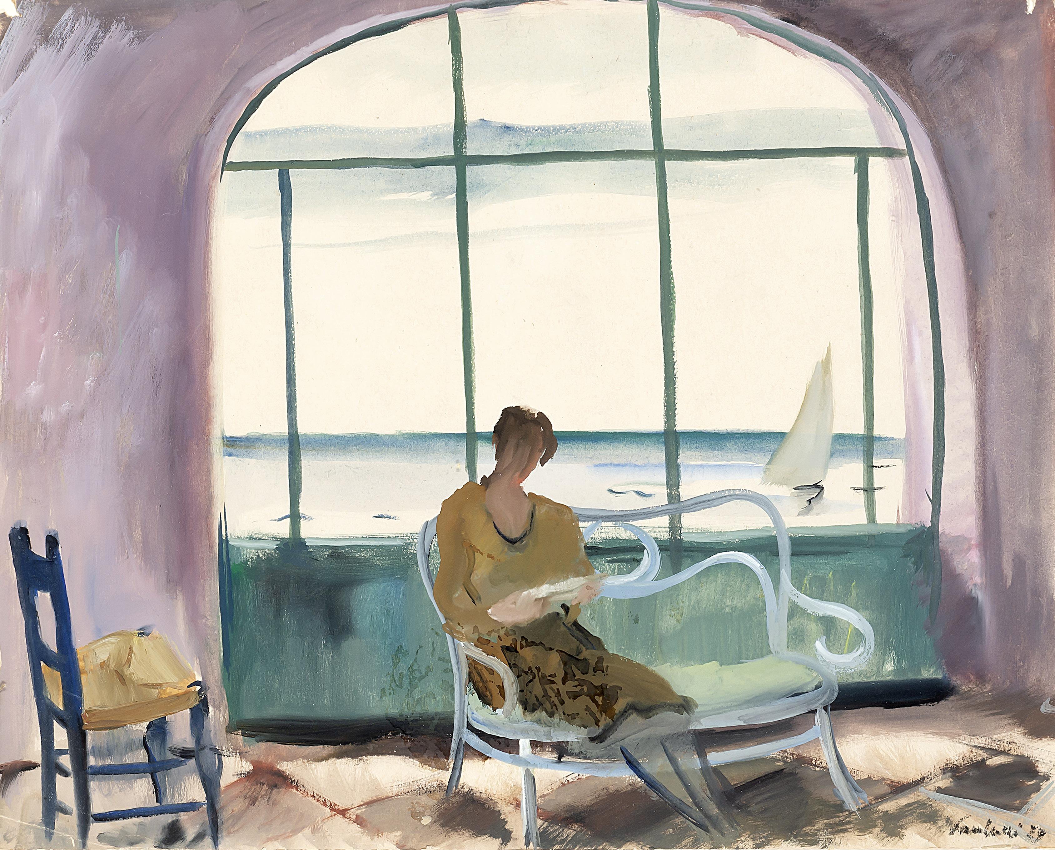 Enrico Paulucci - Figura femminile sul divano thonet