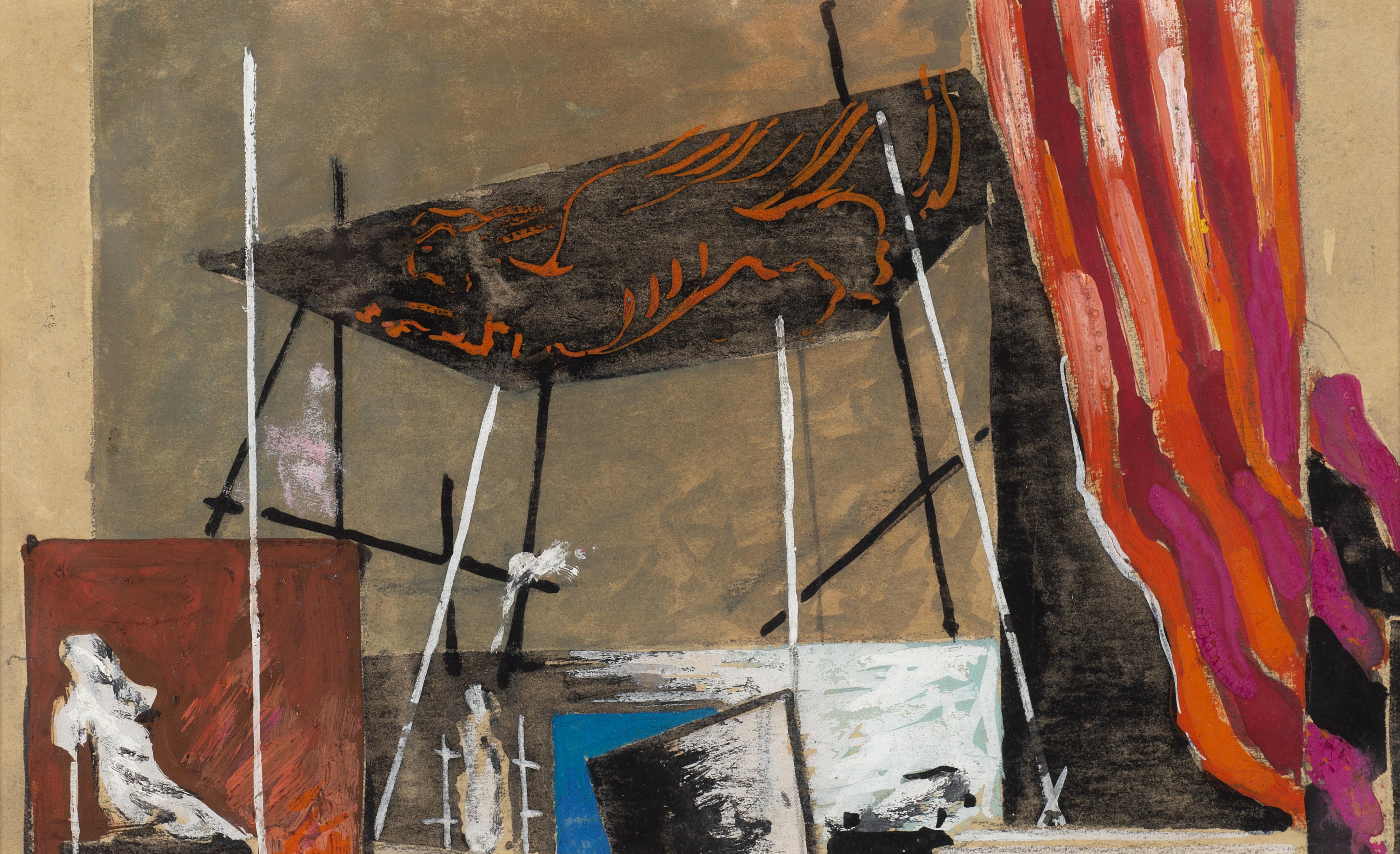 Enrico Prampolini - Bozzetto di scena da Edipo Re