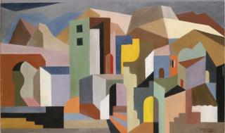 Enrico Prampolini - Forme Architettoniche di Paesaggio Futurista Ideale