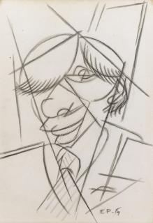 Enrico Prampolini - Ritratto Del Poeta Luciano Folgore